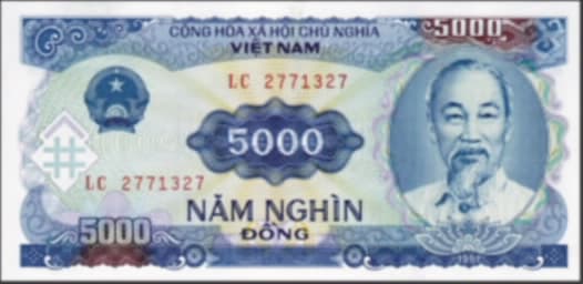 5,000đ — 앞면