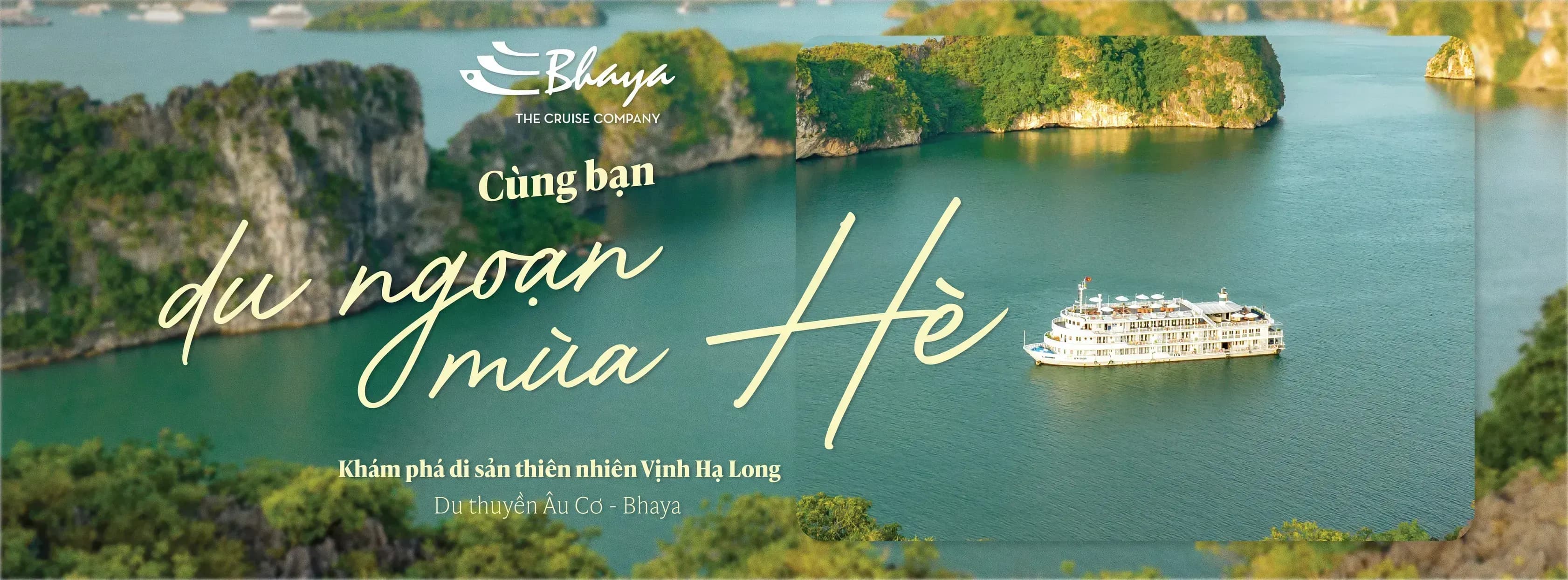아름다운 자연 풍경을 가진 Ha Long Bay에 Au Co cruise.